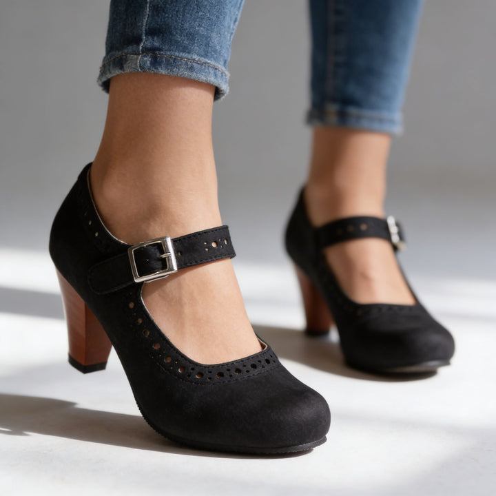 MANDA | Brogue Buckle Loafers