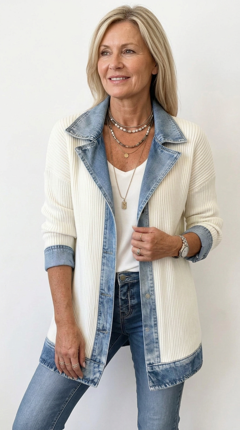 ZOE | Mixed Texture Statement Jacket