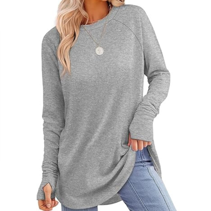 CORINNE | Relaxed Thumb Hole Tunic Top