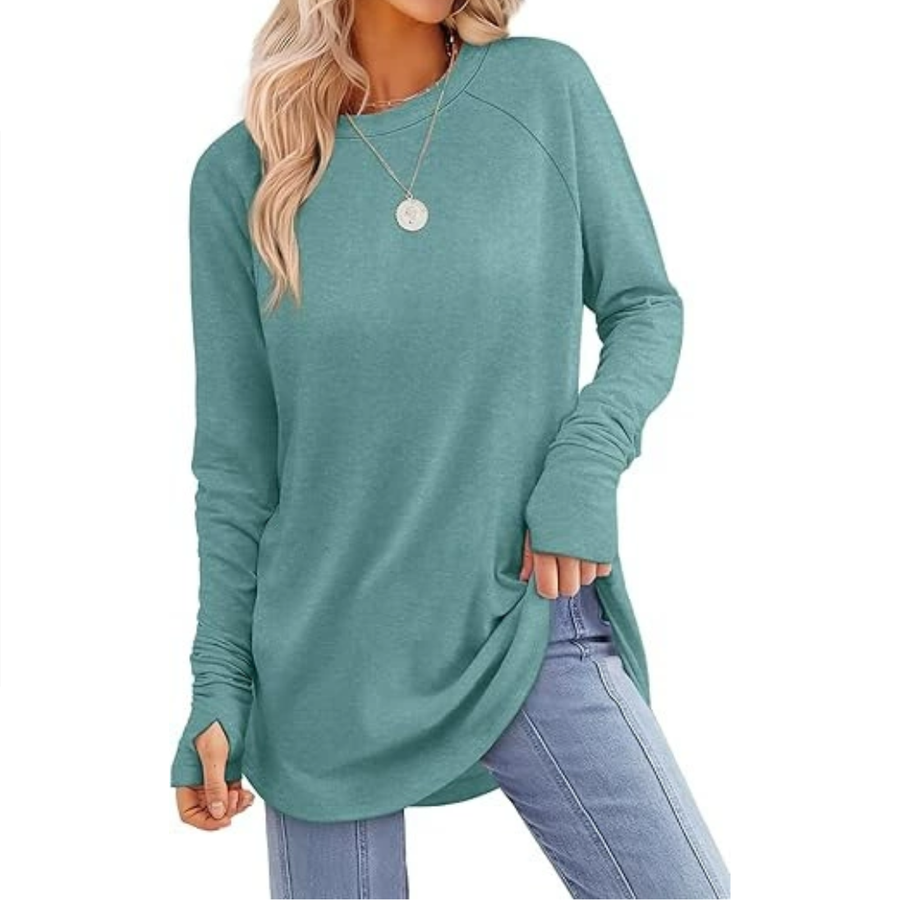 CORINNE | Relaxed Thumb Hole Tunic Top