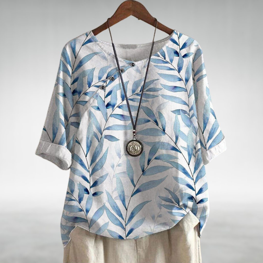 MARINA | Asymmetric Button Blouse