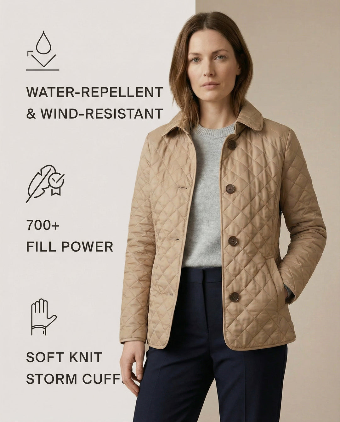 BIANCE | Quilted Button-Up Jacket