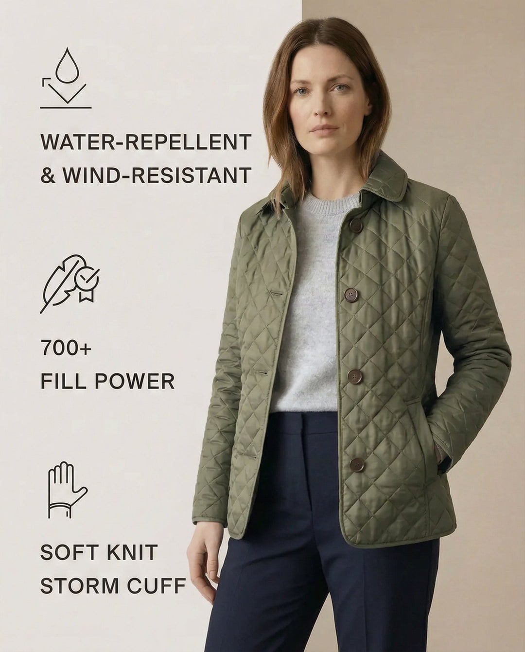 BIANCE | Quilted Button-Up Jacket
