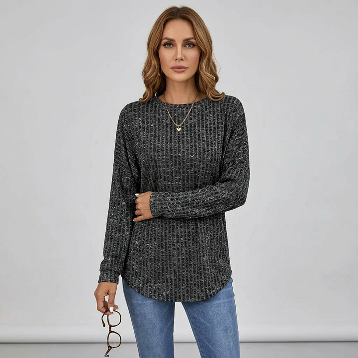 ZOE | Relaxed Fit Cotton Jumper Long Sleeve Crew Neck Sweater