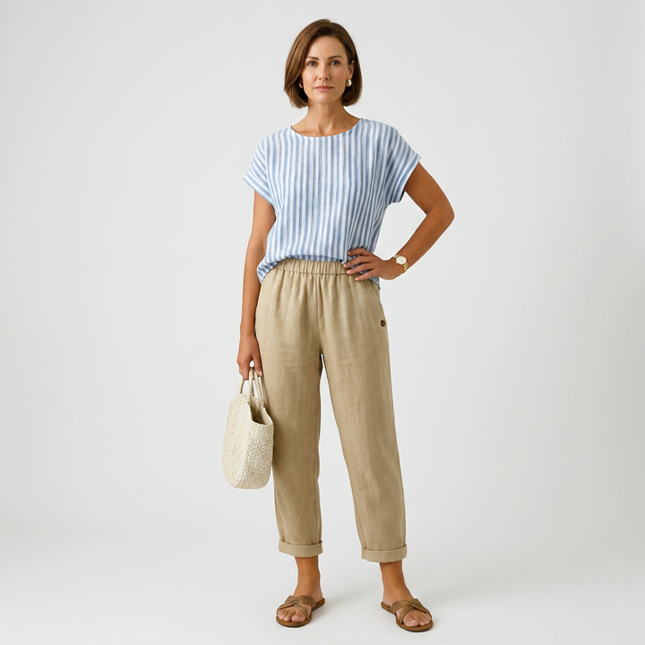 EVIE | Lightweight Wide-Leg Trousers