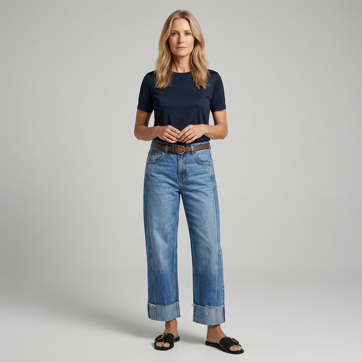 MIA | Roll Edge Straight Jeans