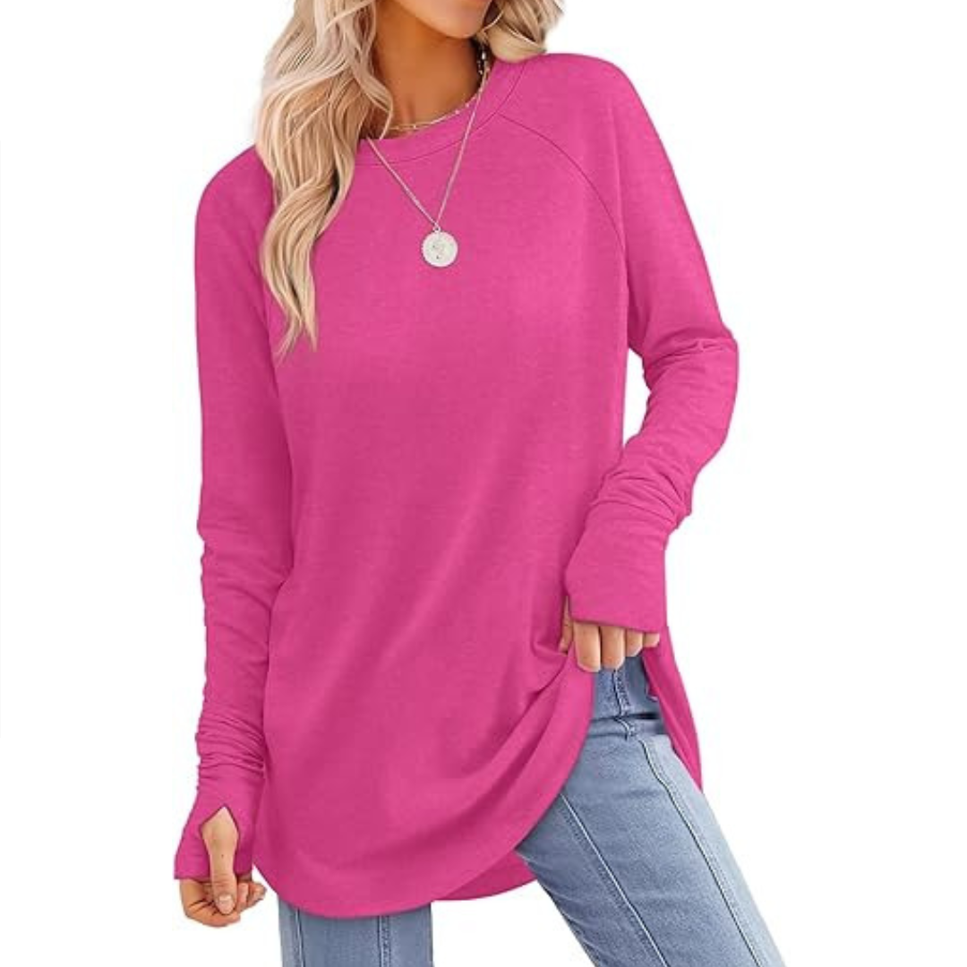 CORINNE | Relaxed Thumb Hole Tunic Top