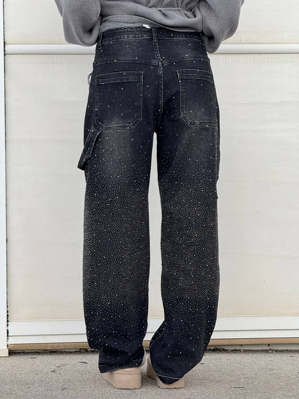 MHIYA | Vintage Crystal Straight Jeans