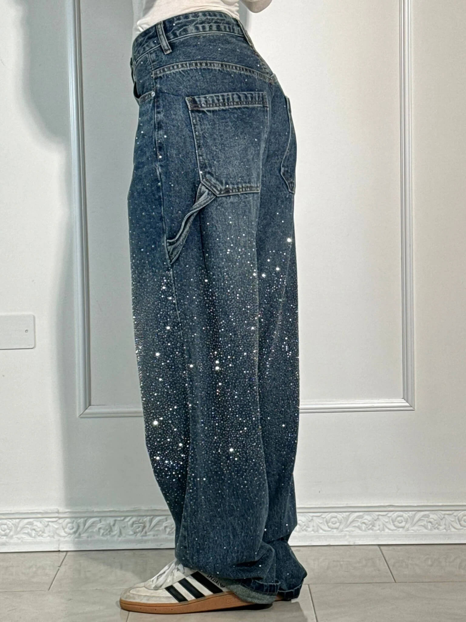 MHIYA | Vintage Crystal Straight Jeans