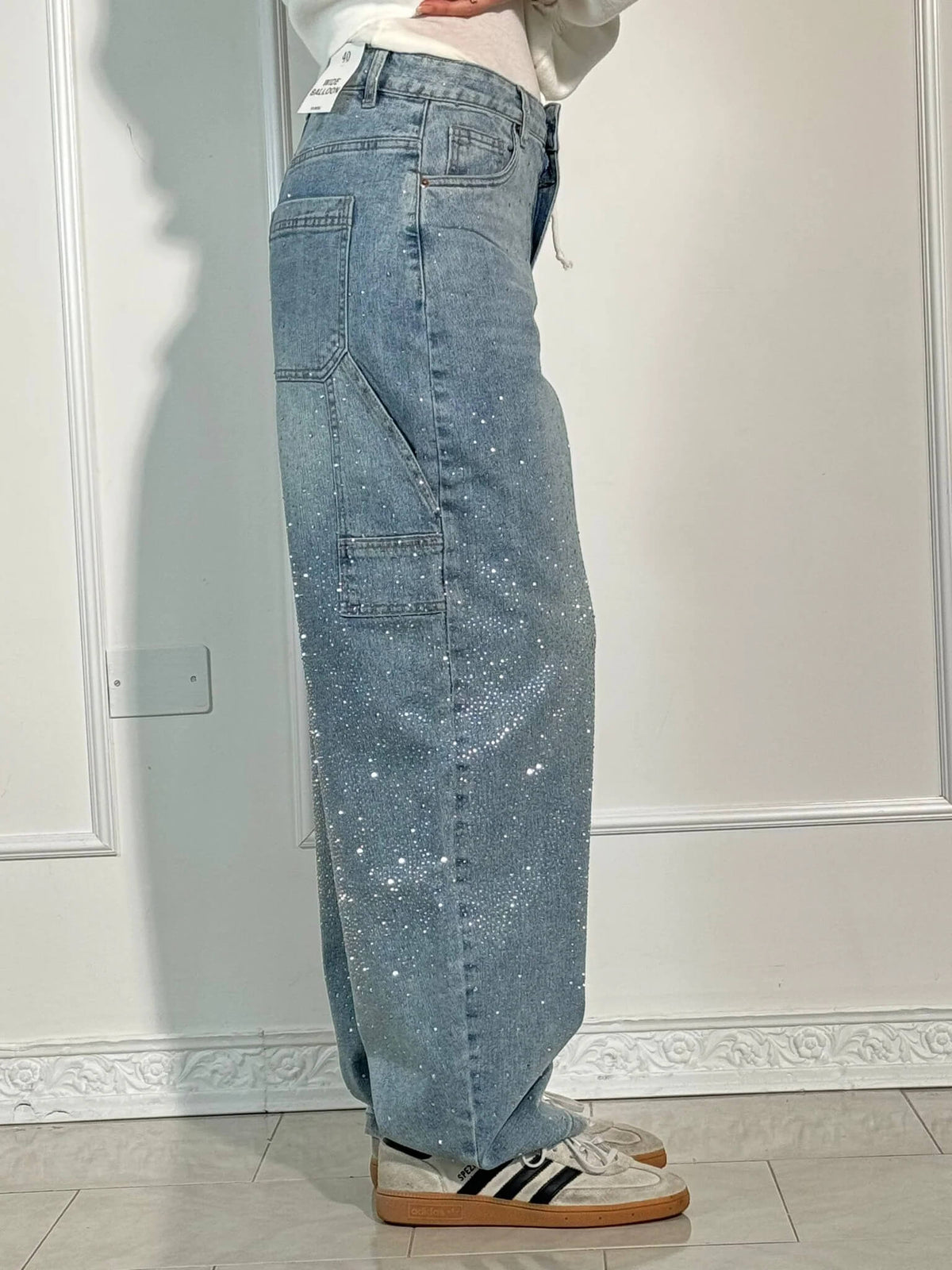 MHIYA | Vintage Crystal Straight Jeans