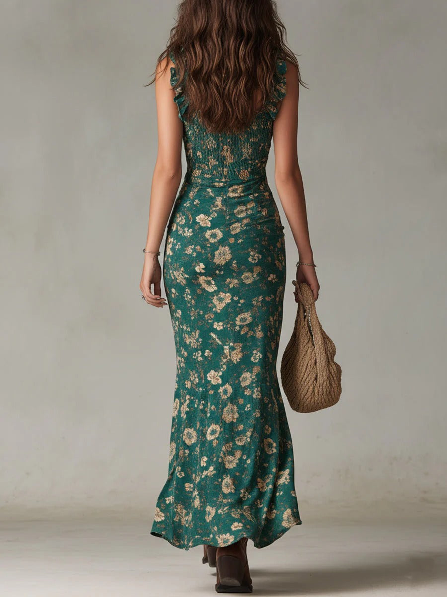 ZARA | Retro Boho Maxi Dress