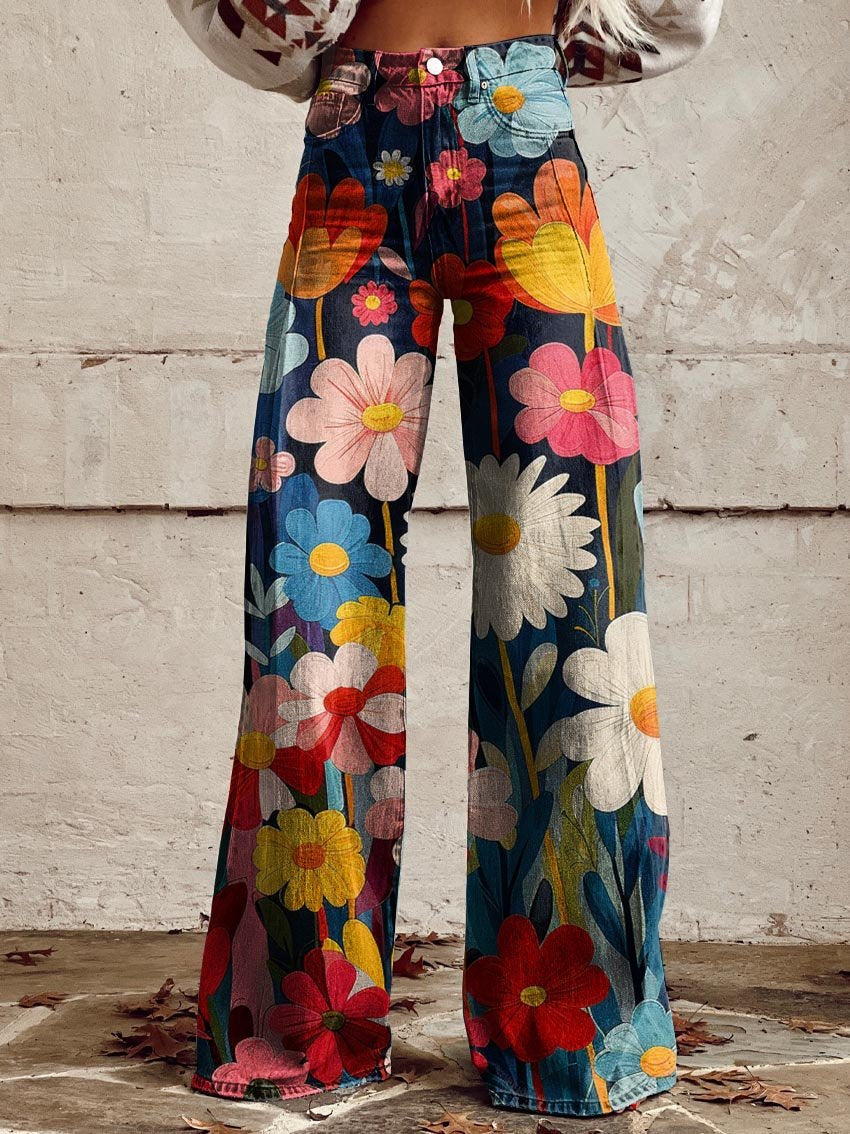 LÉNA | Wide Floral Pants