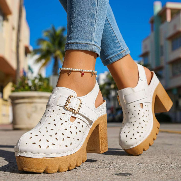 MELIA | Platform Buckle Clogs