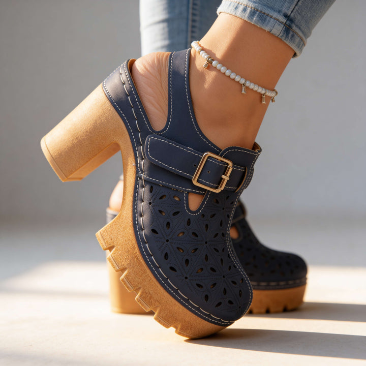 MELIA | Platform Buckle Clogs