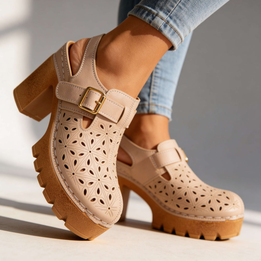 MELIA | Platform Buckle Clogs
