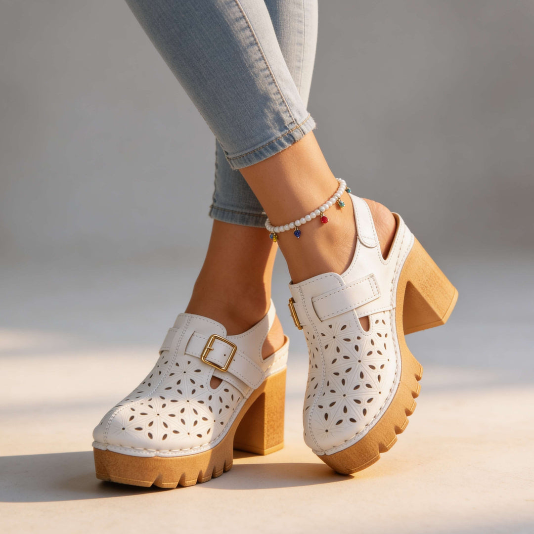 MELIA | Platform Buckle Clogs