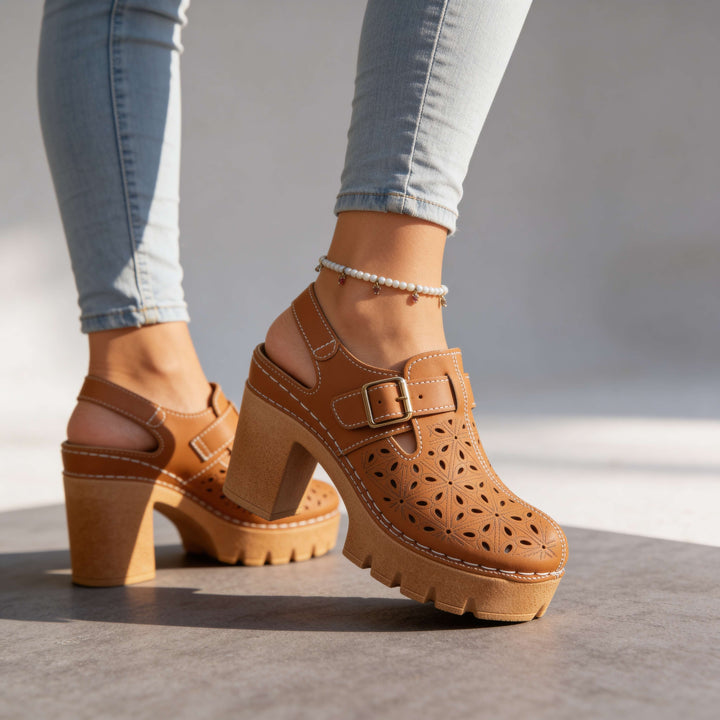 MELIA | Platform Buckle Clogs
