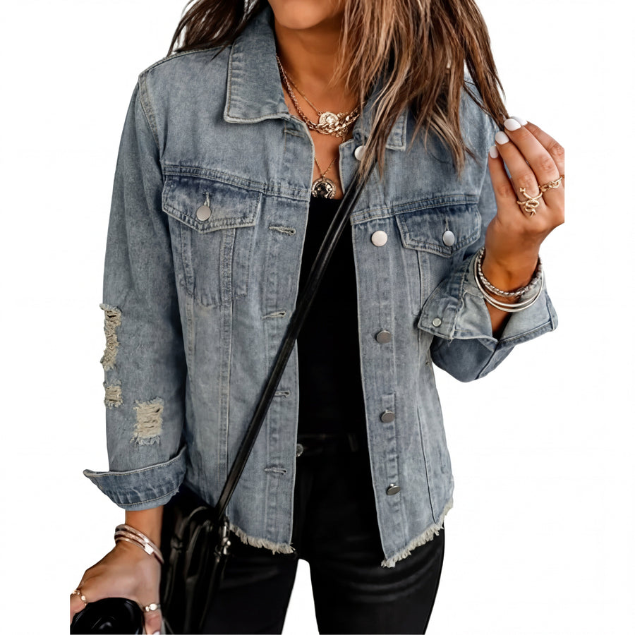CHARLIE | Distressed Boyfriend Jacket