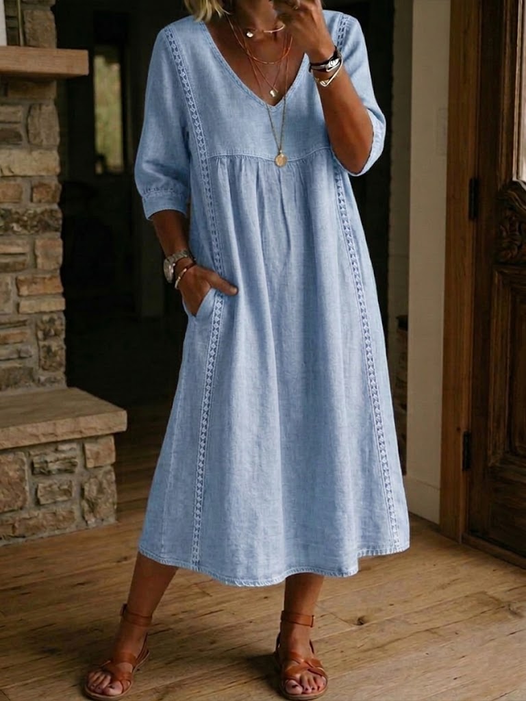 VIRELLA | Loose Dress with Lace Details