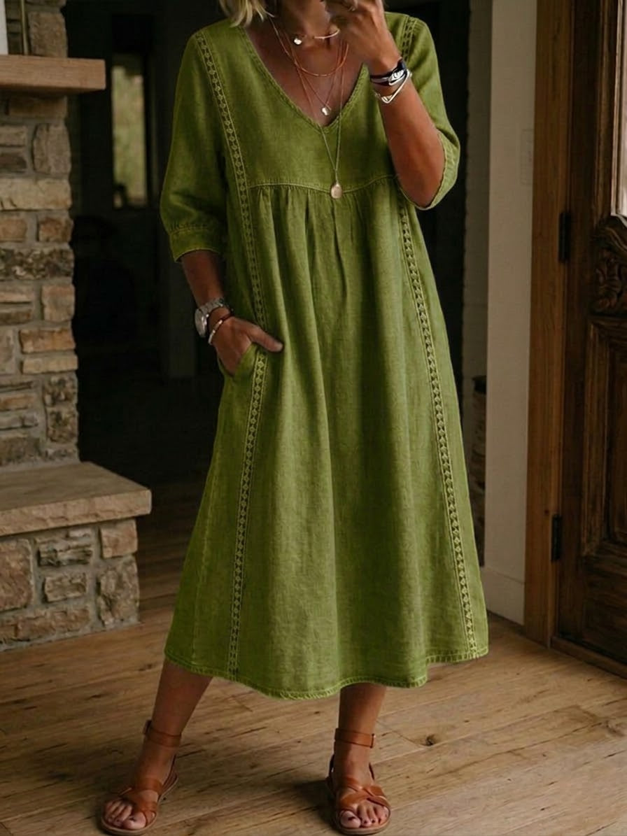 VIRELLA | Loose Dress with Lace Details