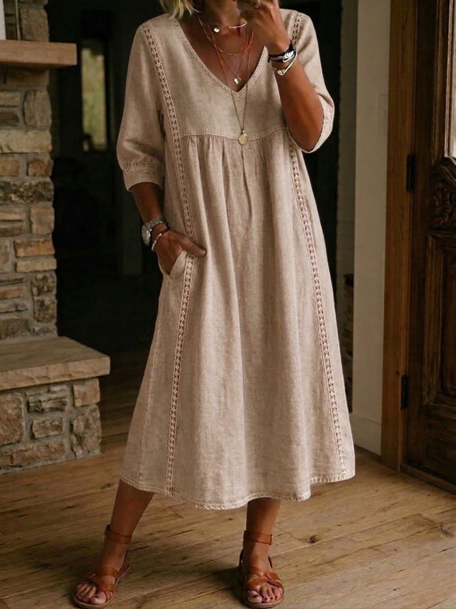 VIRELLA | Loose Dress with Lace Details