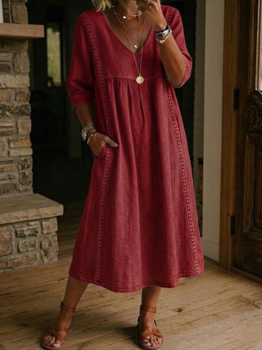 VIRELLA | Loose Dress with Lace Details