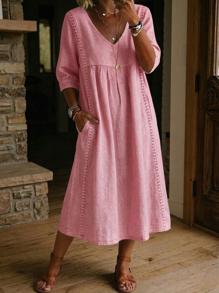 VIRELLA | Loose Dress with Lace Details