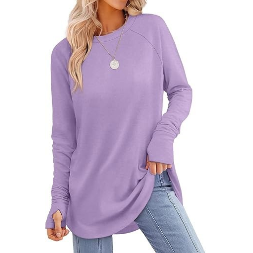 CORINNE | Relaxed Thumb Hole Tunic Top