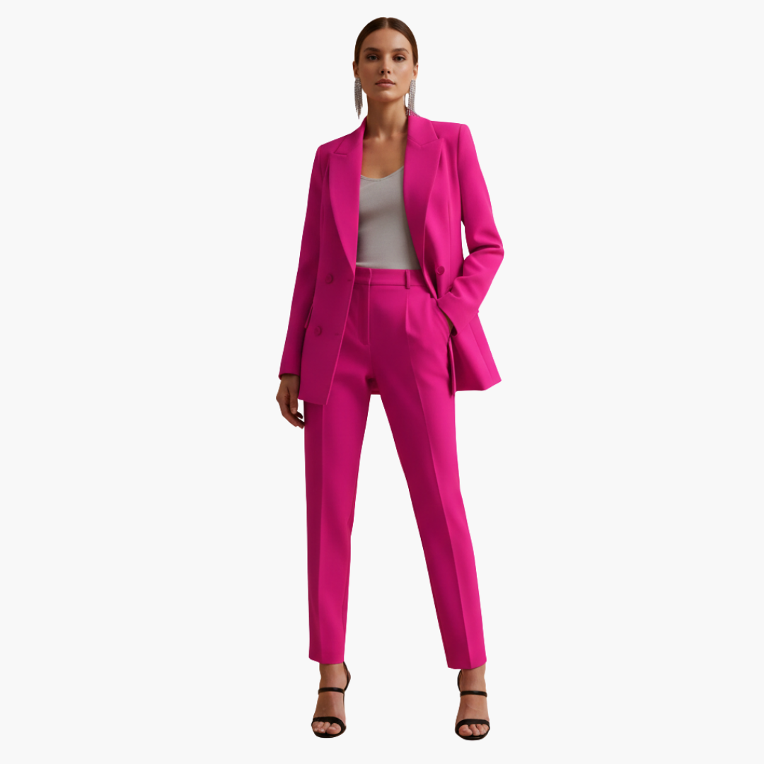 VIOLA | Women's Blazer Suit Set Double Breasted