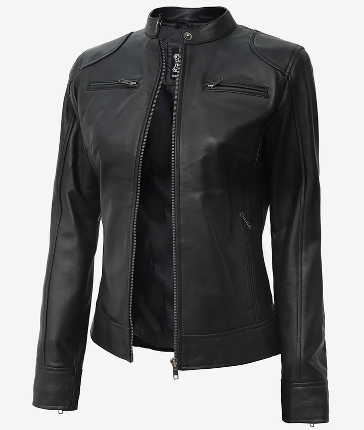 CAMELIA | Black Biker Style Jacket