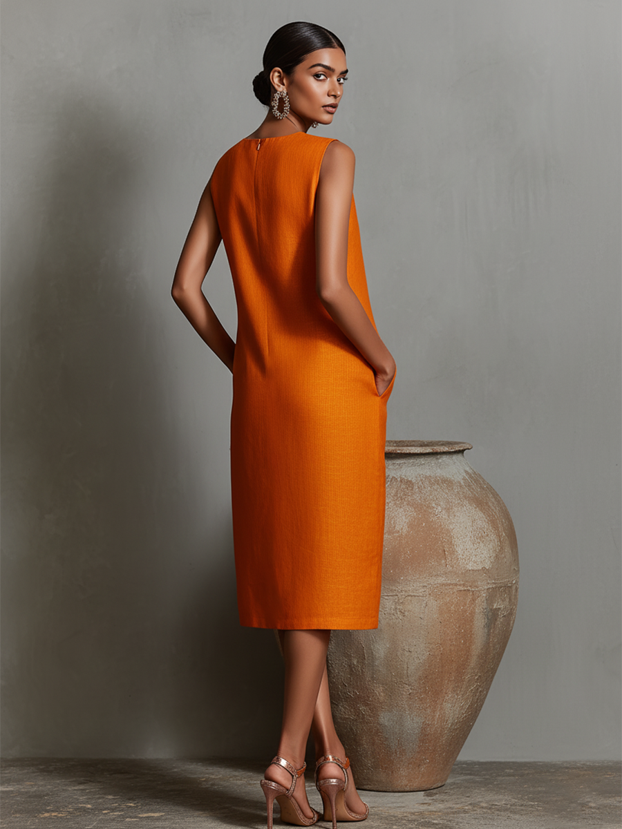 MAUREEN | Midi Dress with Pockets